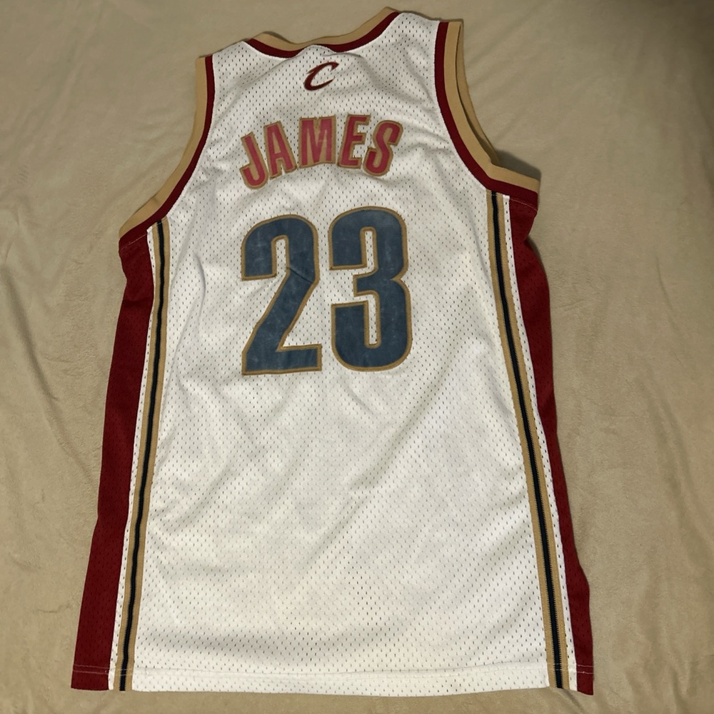 Nike White and Red Mesh Jersey